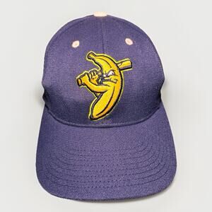 Zephyr Savannah Bananas Fitted Navy Baseball Cap Adult Banana Logo Hat Sz Small
